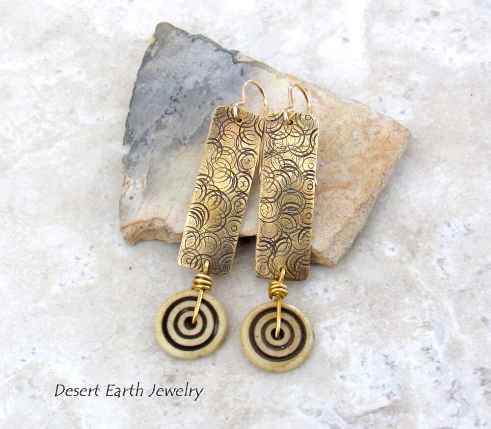 Earrings popular for women/Handmade Brass Earrings/Tribal Earrings/Gifts for her/Golden Earrings/Bohemian Earrings/Western Earrings