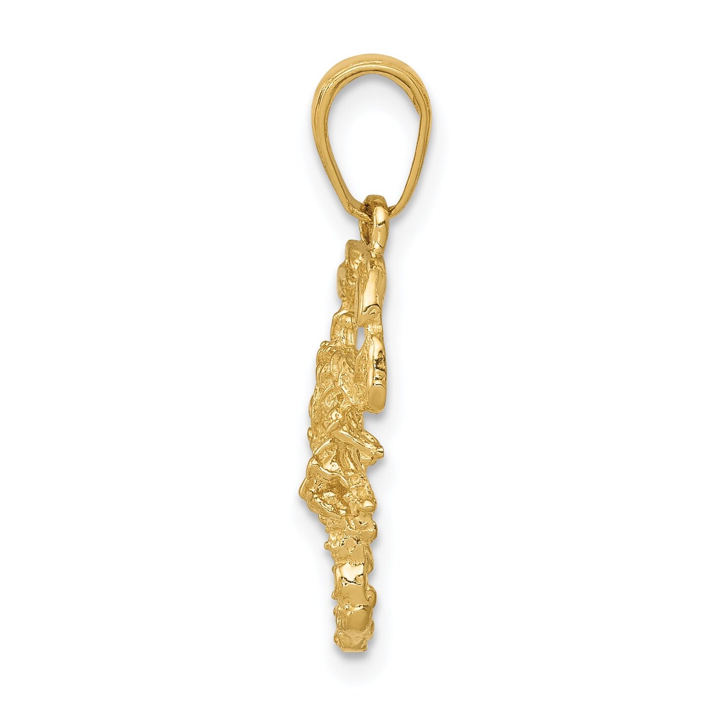 14K Yellow Gold Scorpion Charm Scorpio Zodiac Pendant Jewerly 24.5mm x 15.5mm