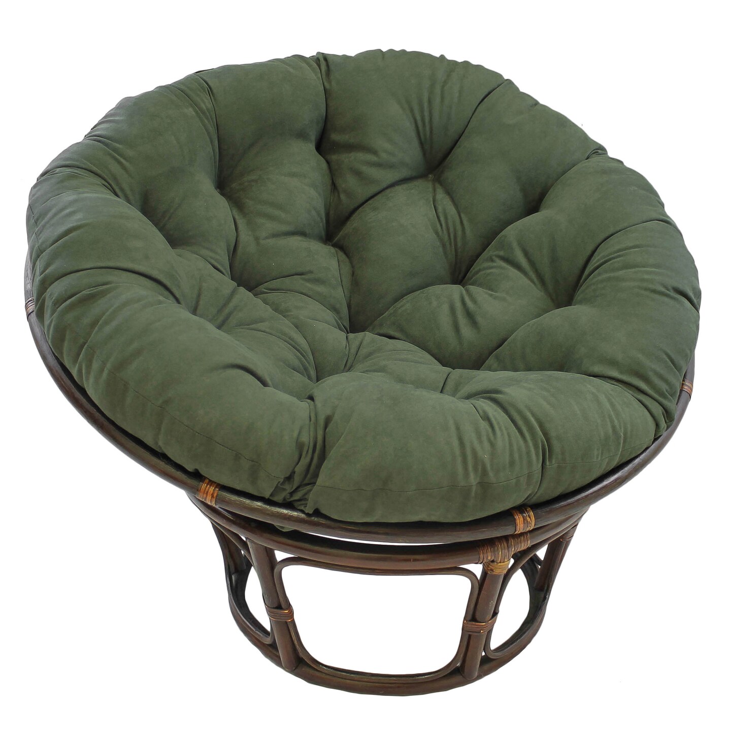 44-inch Solid Micro Suede Papasan Cushion (Fits 42-inch Papasan Frame) - Hunter Green