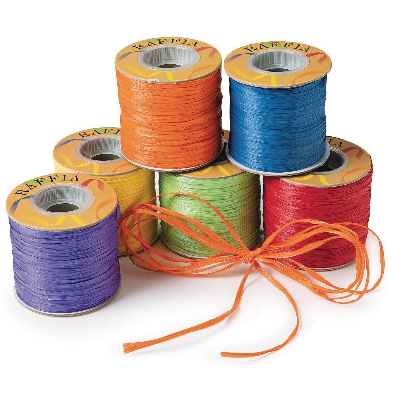 Raffia Ribbon Assortment (Pack of 6)
