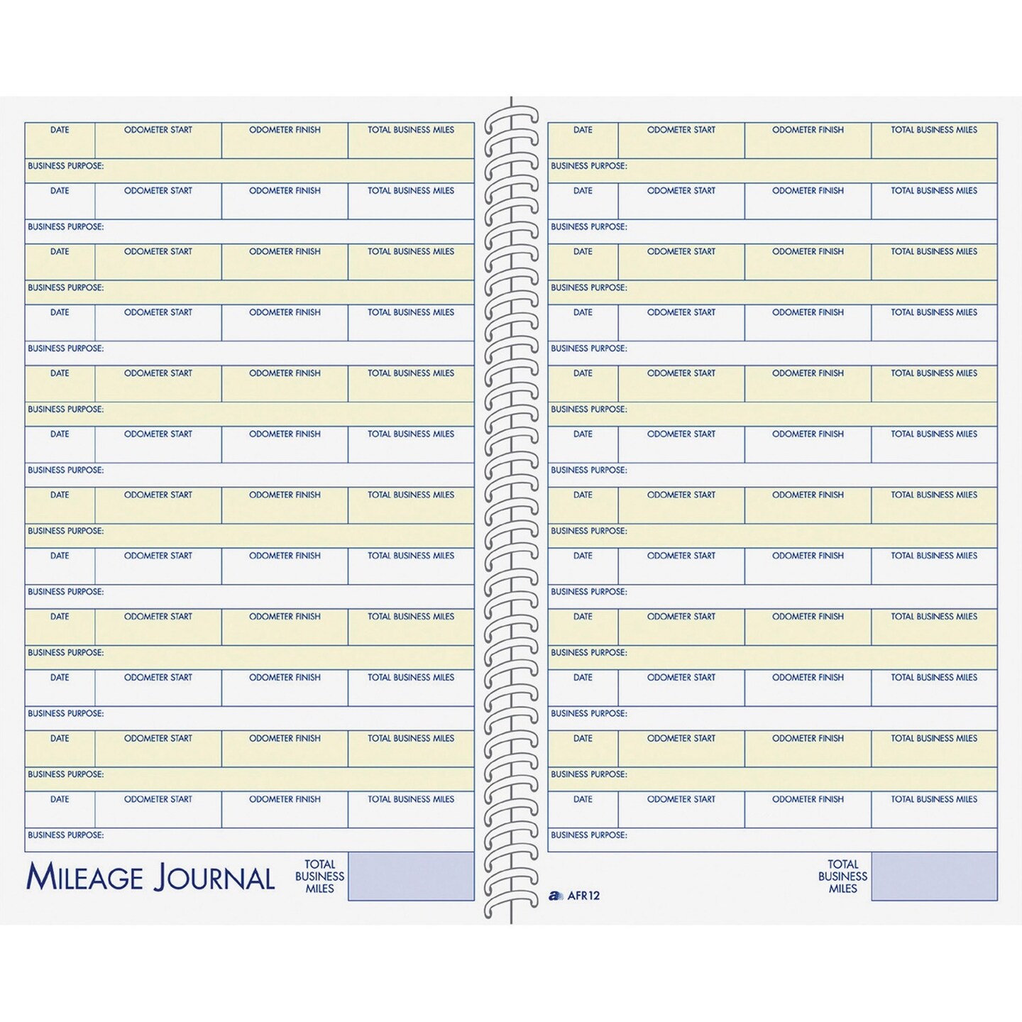 Adam Vehicle Mileage and Expense Book 5 1/4 x 8 1/2 49 Forms 63 Pages