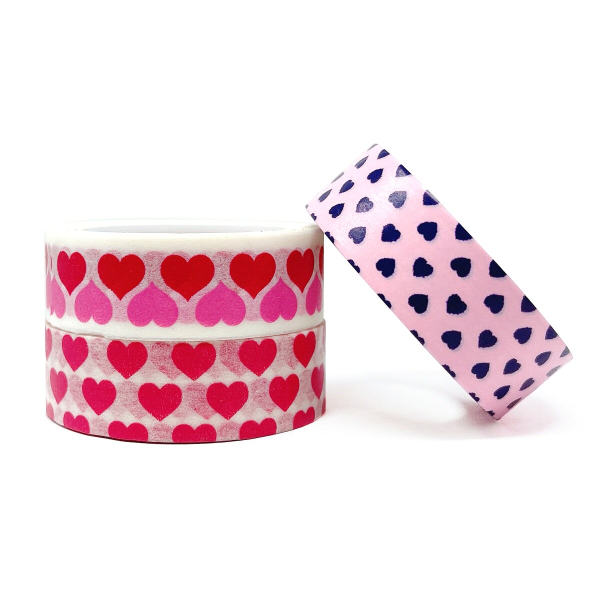 Wrapables Masking Tape Washi Tapes Valentine Hearts Washi Tape Set