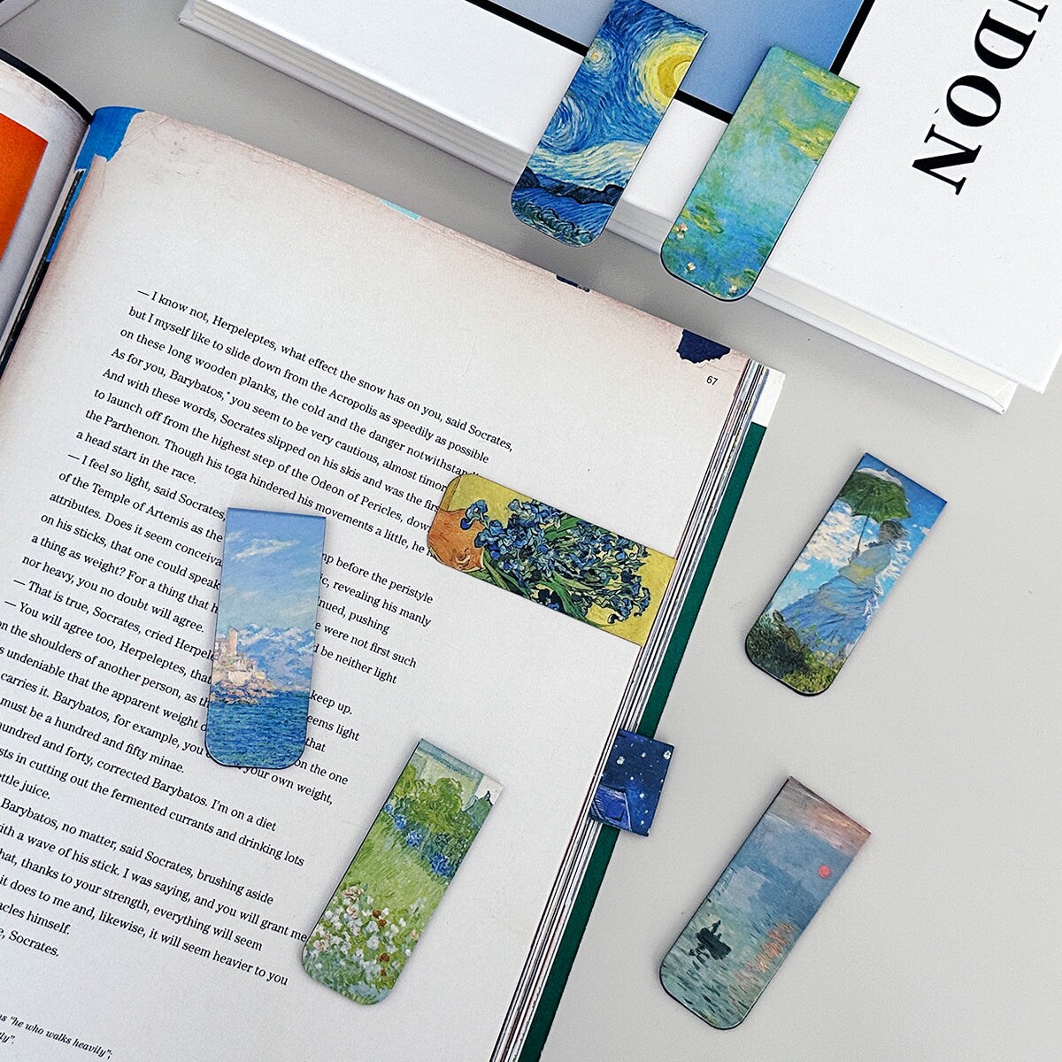 Wrapables Magnetic Bookmarks, Page Marker, Page Clips Reading Supplies (Set of 8), Artist