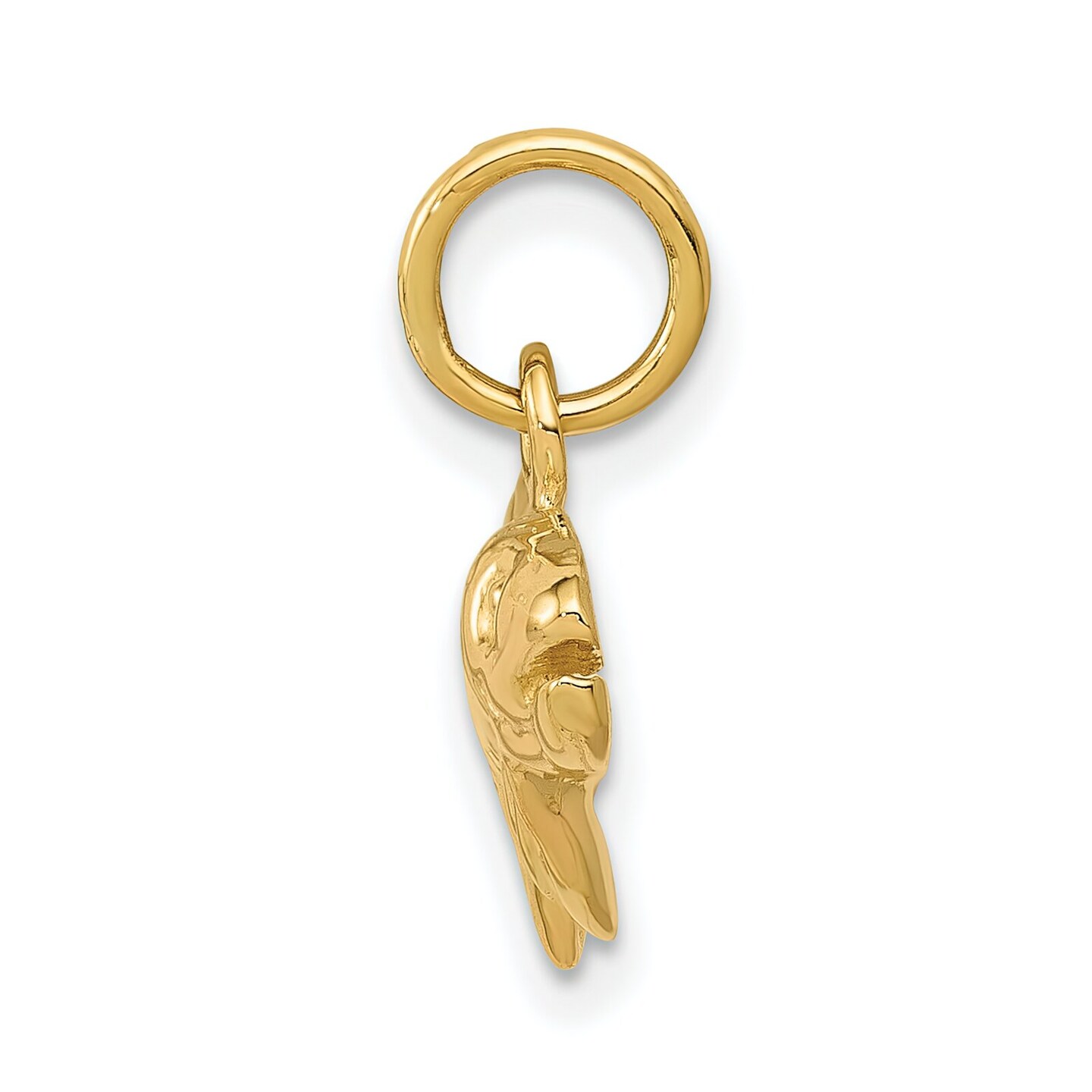 14K Yellow Gold Trout Fish Charm Fishing Pendant Jewerly 16mm x 24mm