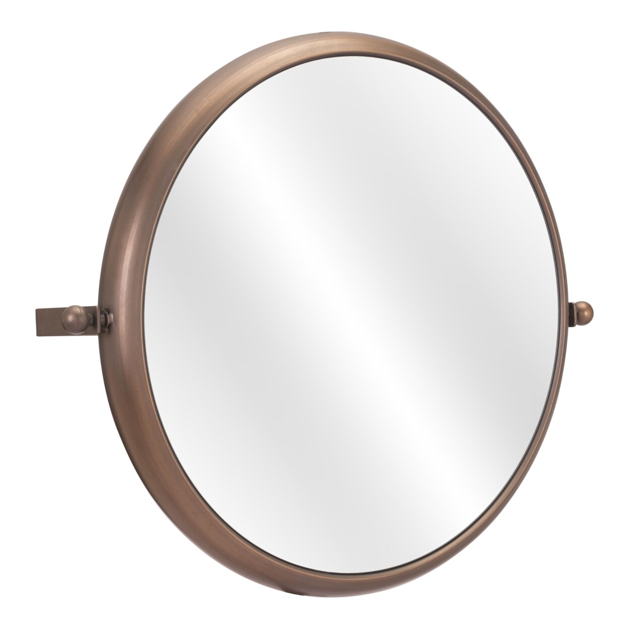 Rand Mirror Bronze Mid Century Modern Industrial Steel Frame Decorative Wall