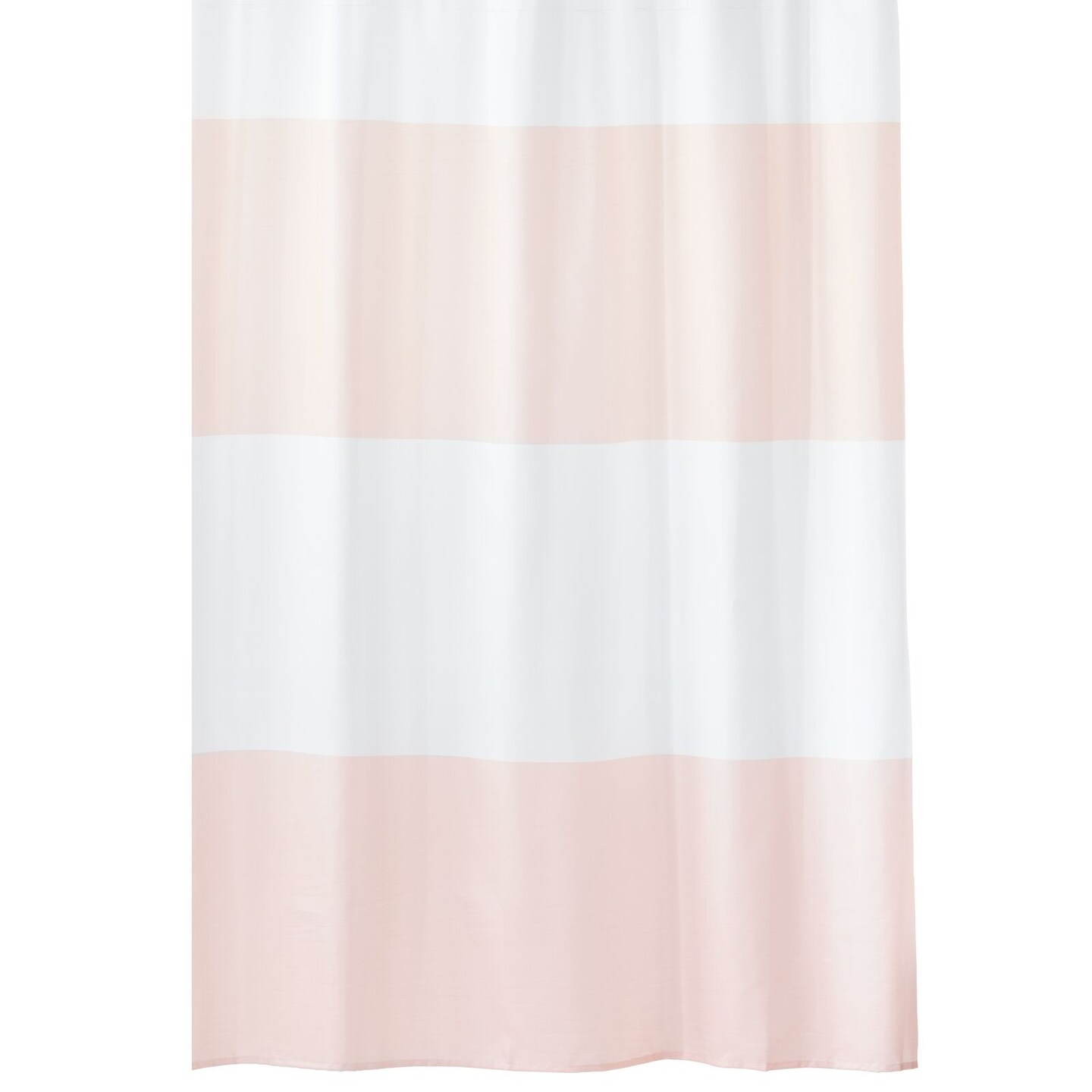 mDesign Bold Stripe Fabric Shower Curtain, Waterproof