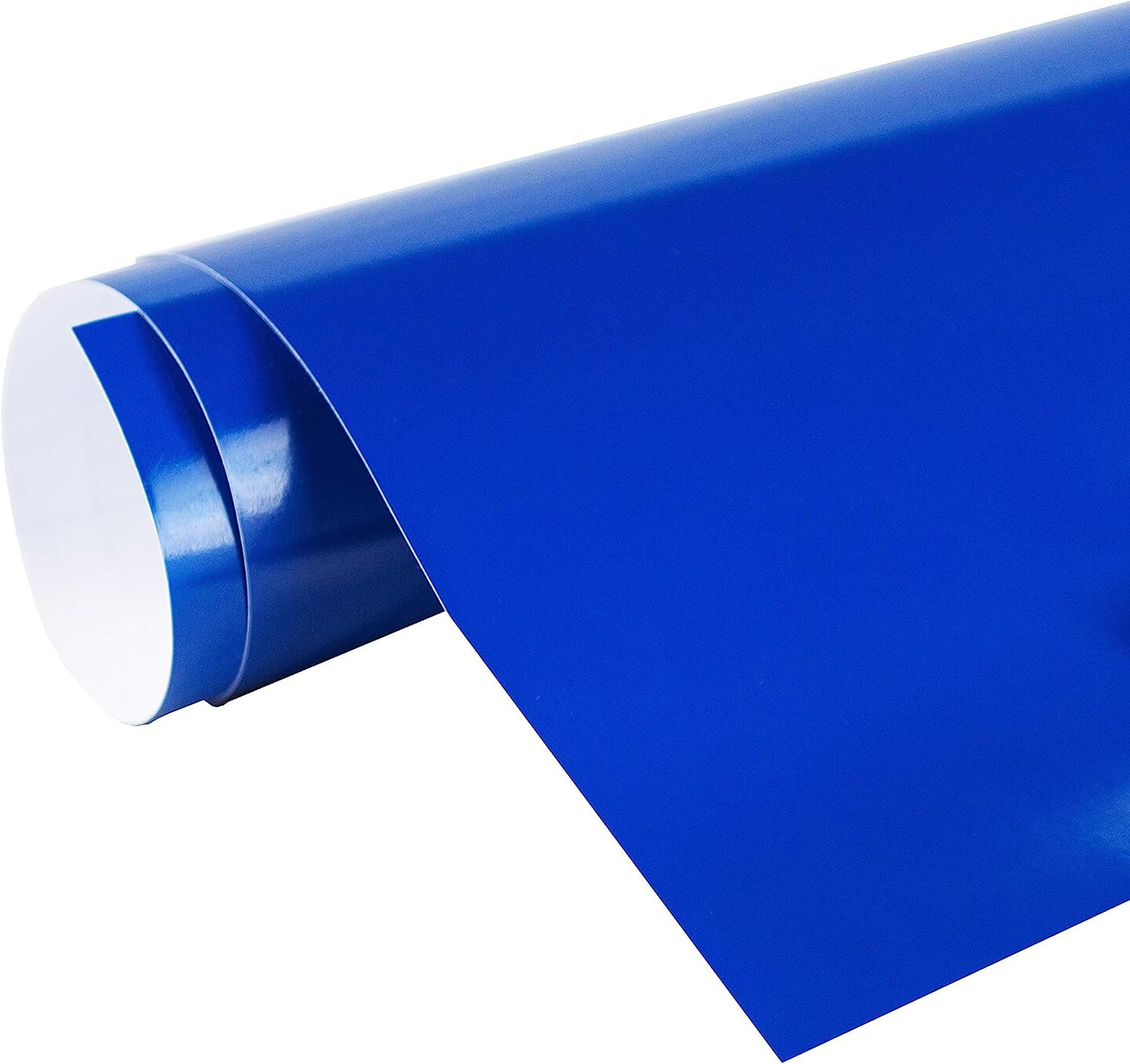 24&#x22; x 30 ft Roll of Glossy Sapphire-Blue Repositionable Adhesive-Backed Vinyl for Craft Cutters, Punches and Vinyl Sign Cutters