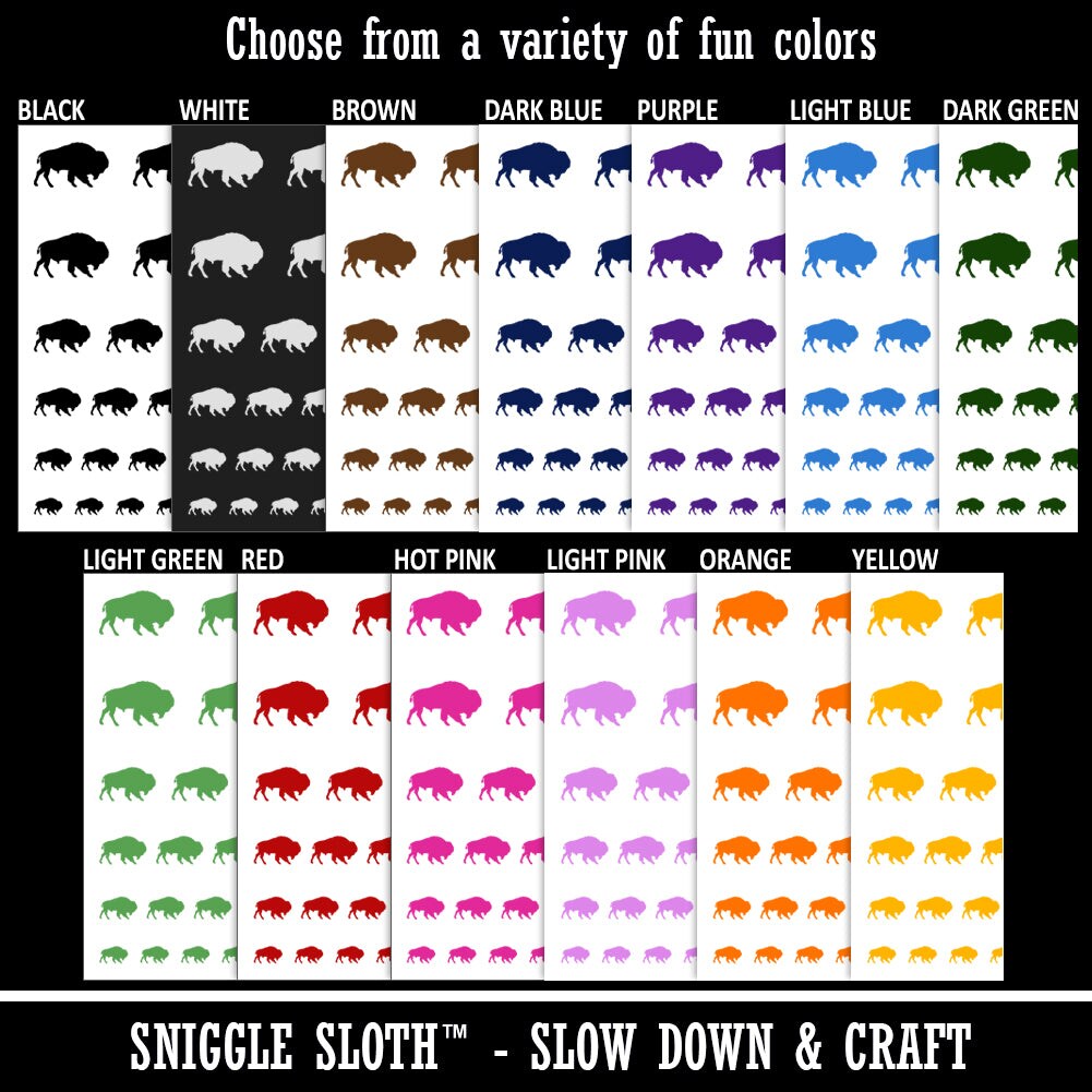 American Buffalo Bison Solid Temporary Tattoo Water Resistant Fake Body Art Set Collection