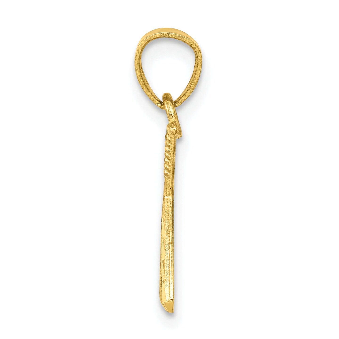 10K Gold Baseball Bats Charm Pendant Jewelry 20mm x 9mm