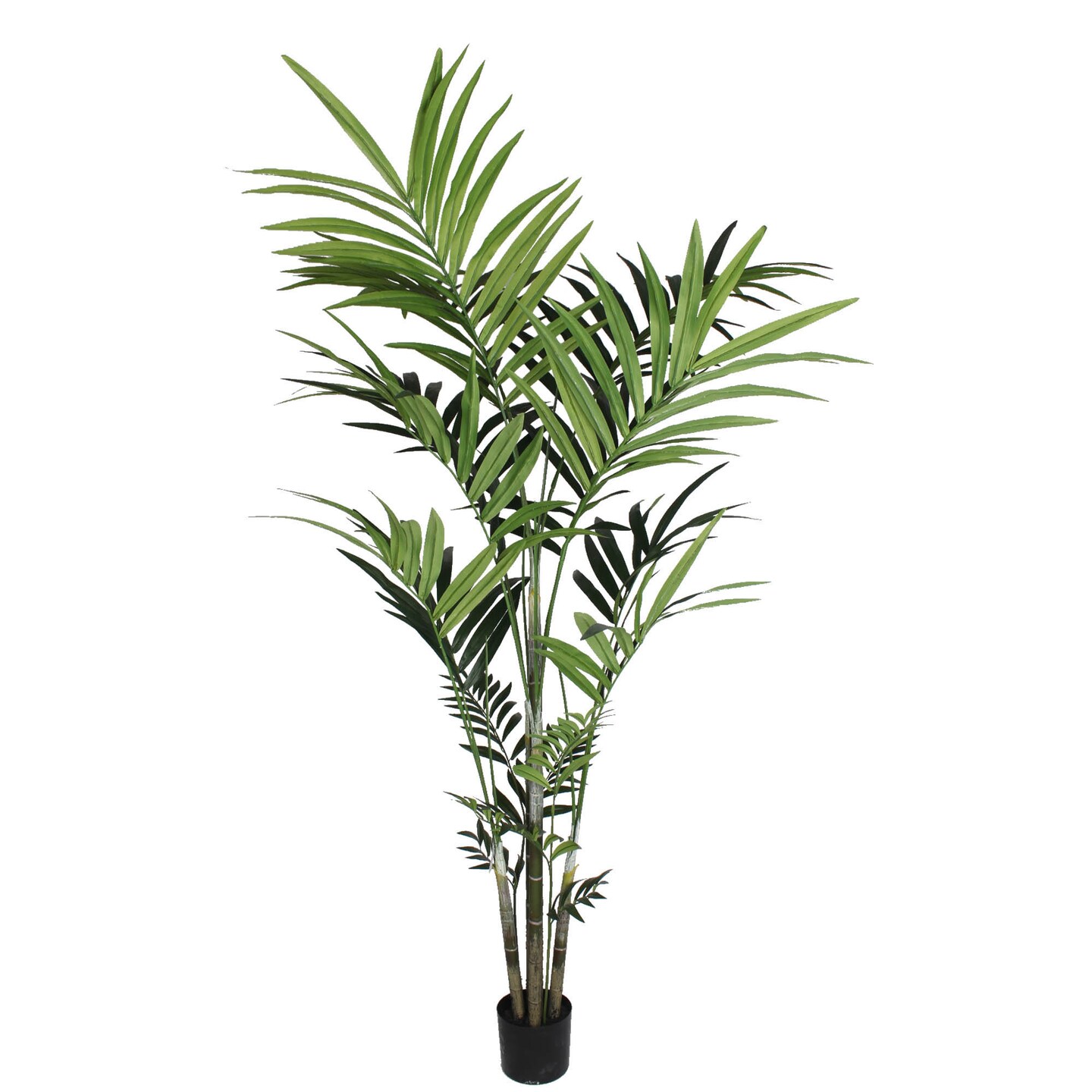 7ft Artificial Kentia Palm Tree in Black Pot with 248 Lifelike Silk Leaves Indoor Use Modern