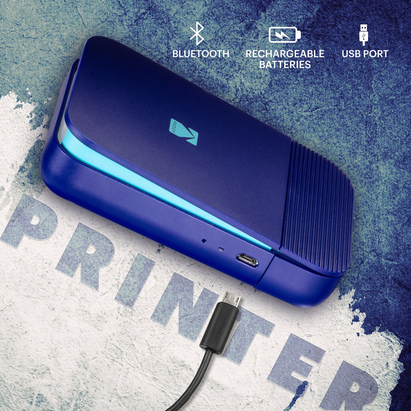 Kodak Smile Digital Instant Photo Printer for iOS &#x26; Android with Bluetooth &#x26; 2x3 Zink Zero Ink Technology