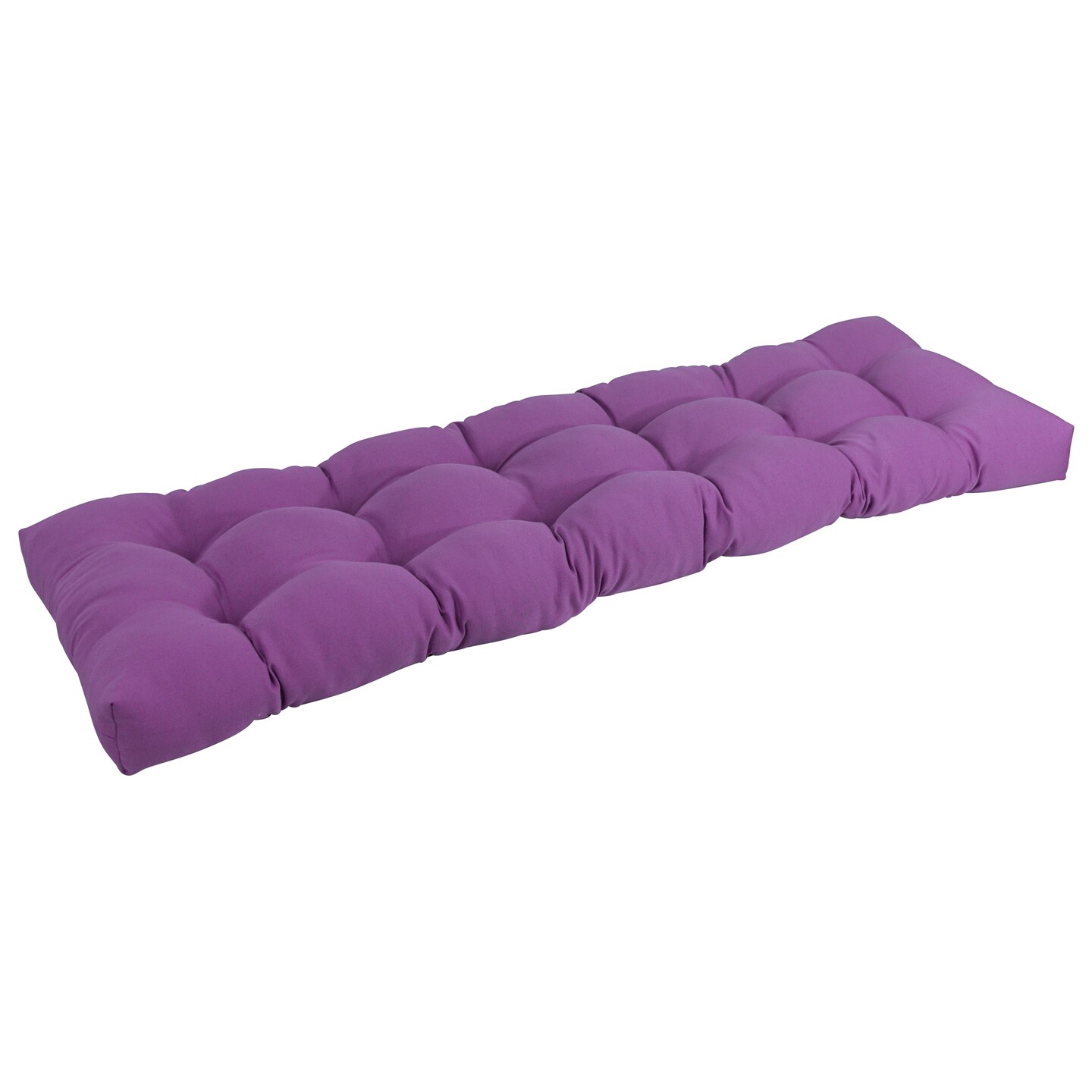 55-inch by 19-inch Tufted Solid Twill Bench Cushion Purple-Color