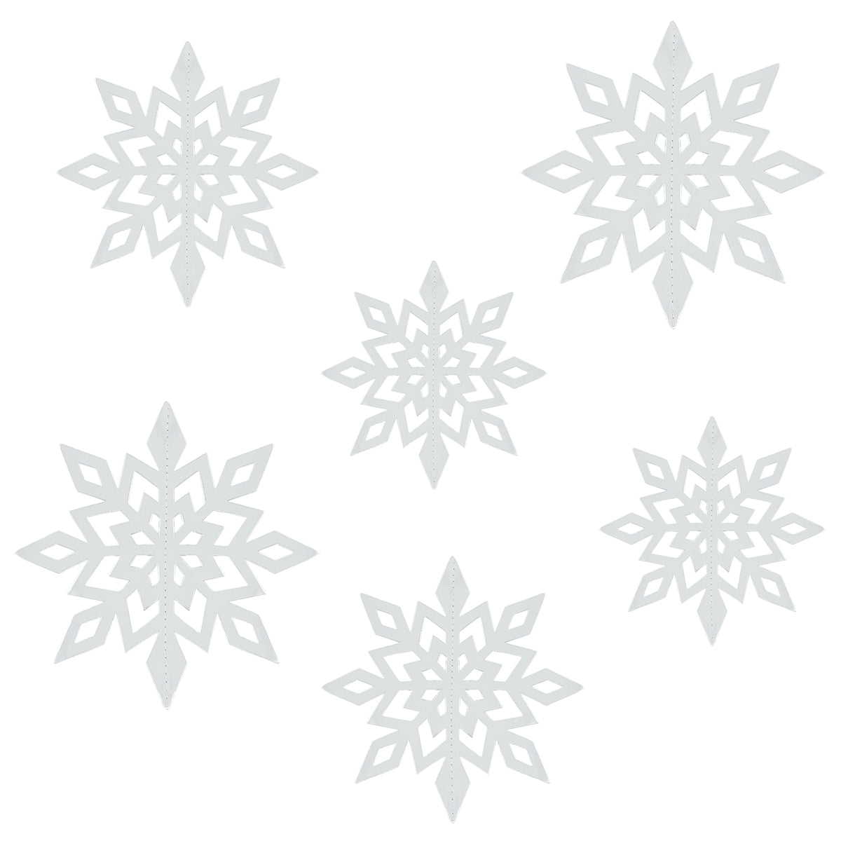 Mardi Gras Silver Snowflakes Christmas Ornaments 4 Pcs, Christmas Tree  Hanging Decorations for Holiday and Party