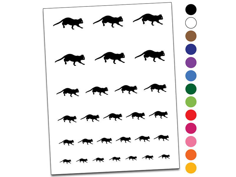 Cat on the Move Running Temporary Tattoo Water Resistant Fake Body Art