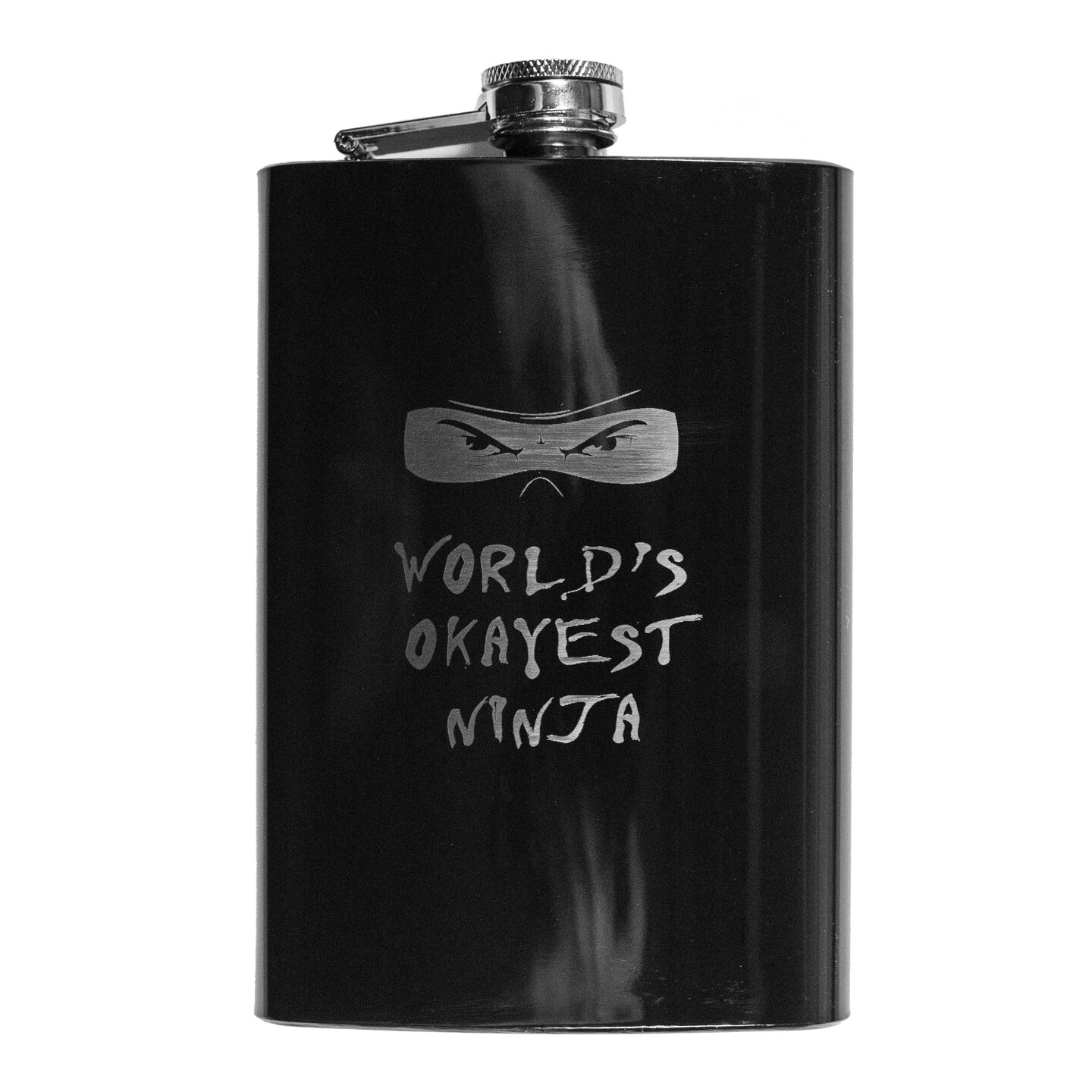 8oz BLACK World's Okayest Ninja Flask 8oz BLACK World's Okayest Ninja Flask
