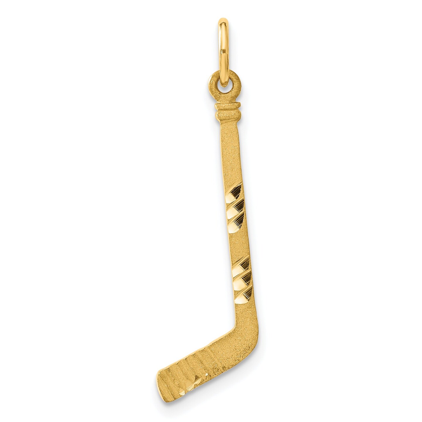 New 14k Yellow Gold Ice Hockey newest Charm Pendant