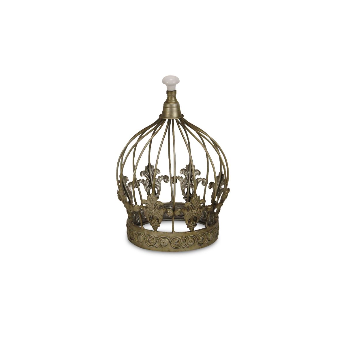 Contemporary Home Living 10&#x22; Silver and White Floral Design Crown Table Decor