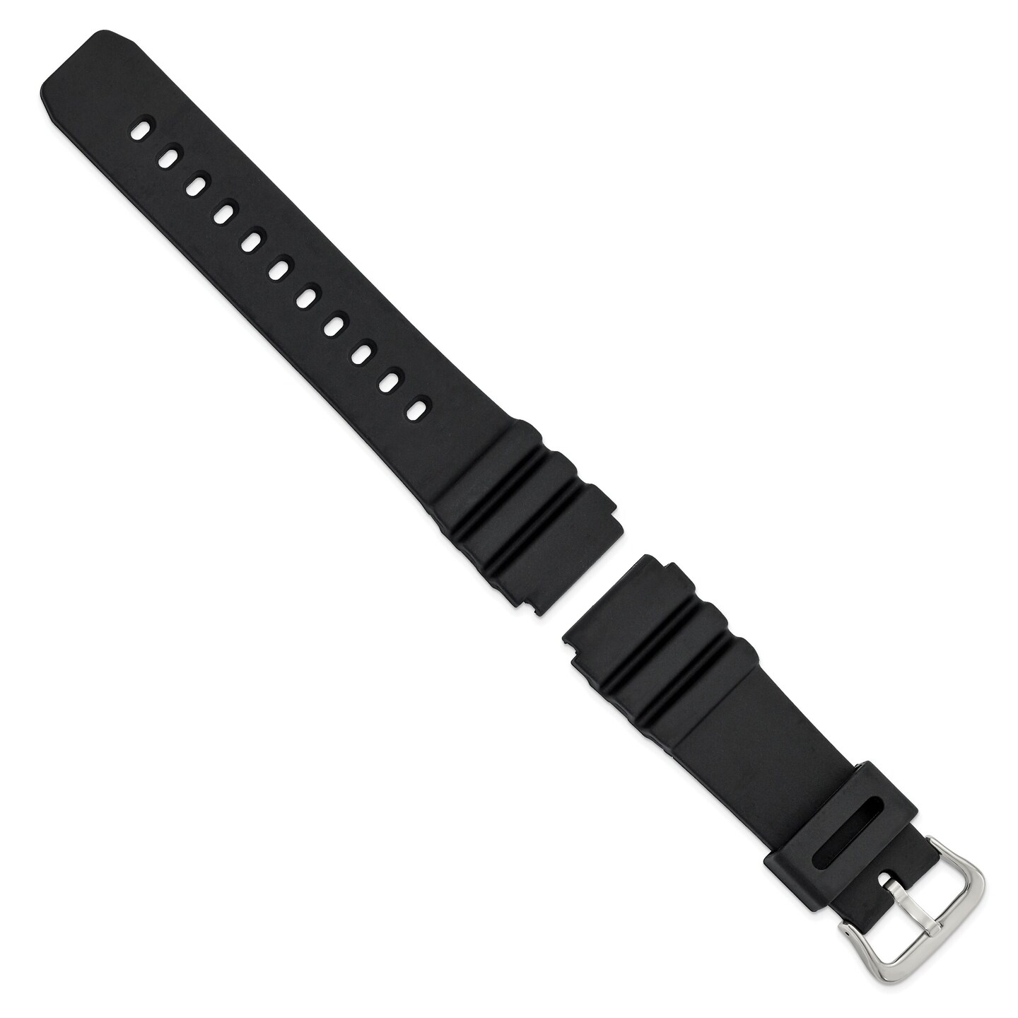 Gilden Black Polyurethane Watch Band 22mm