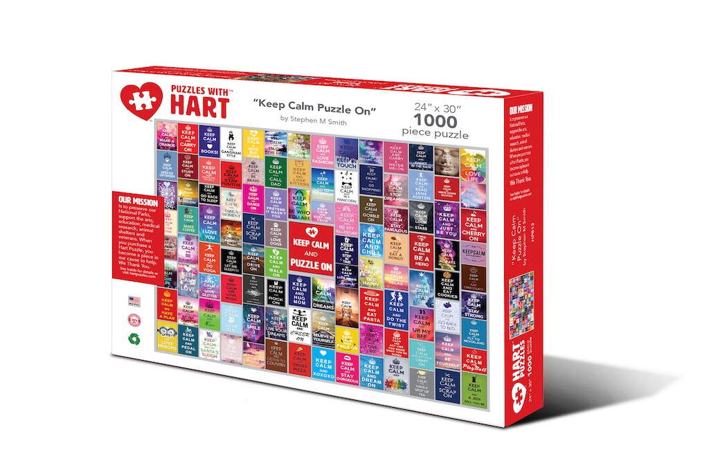 Hart 24&#x22;x30&#x22; 1000 pc Premium Jigsaw Puzzle - Keep Calm Puzzle On 