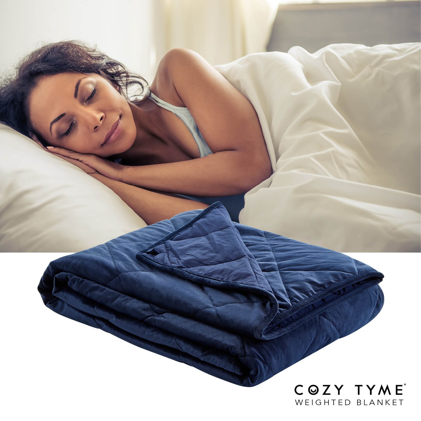 Cozy Tyme Adana 2 in 1 Warm and Cool Weighted Blanket - Calm Sleeping