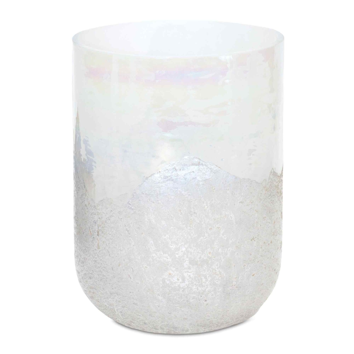 Melrose 7&#x22; Iridescent Glass Votive Candle Holder