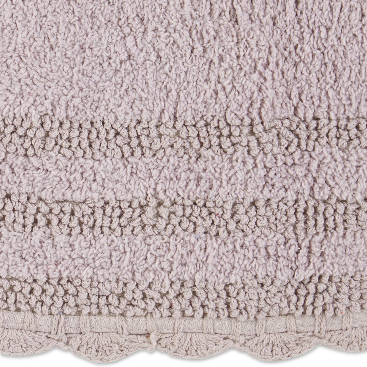 DII Dusty Lilac Small Oval Crochet Bath Mat