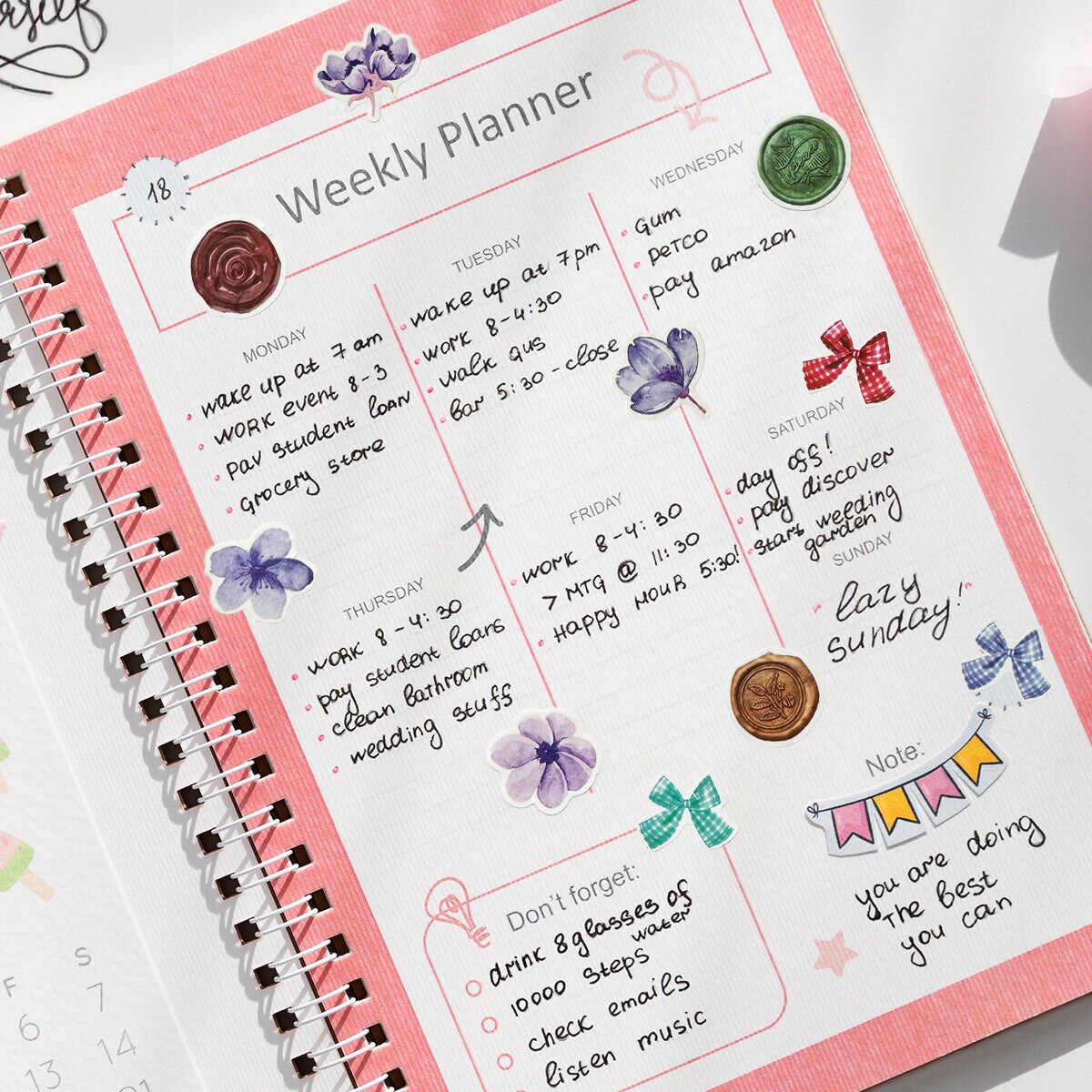 Wrapables 3 Rolls Decorative Washi Tape Stickers for Scrapbooking, Stationery, Diary, Card Making (300 pcs)