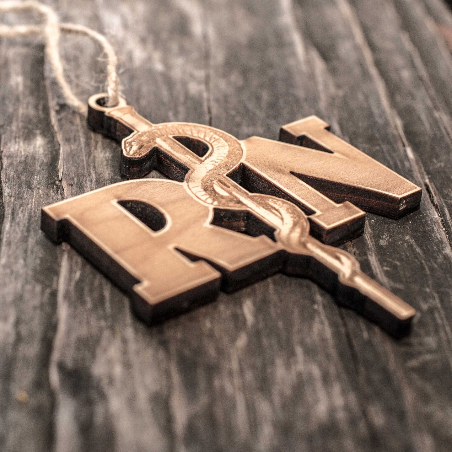 Ornament - RN - Raw Wood 3x3in