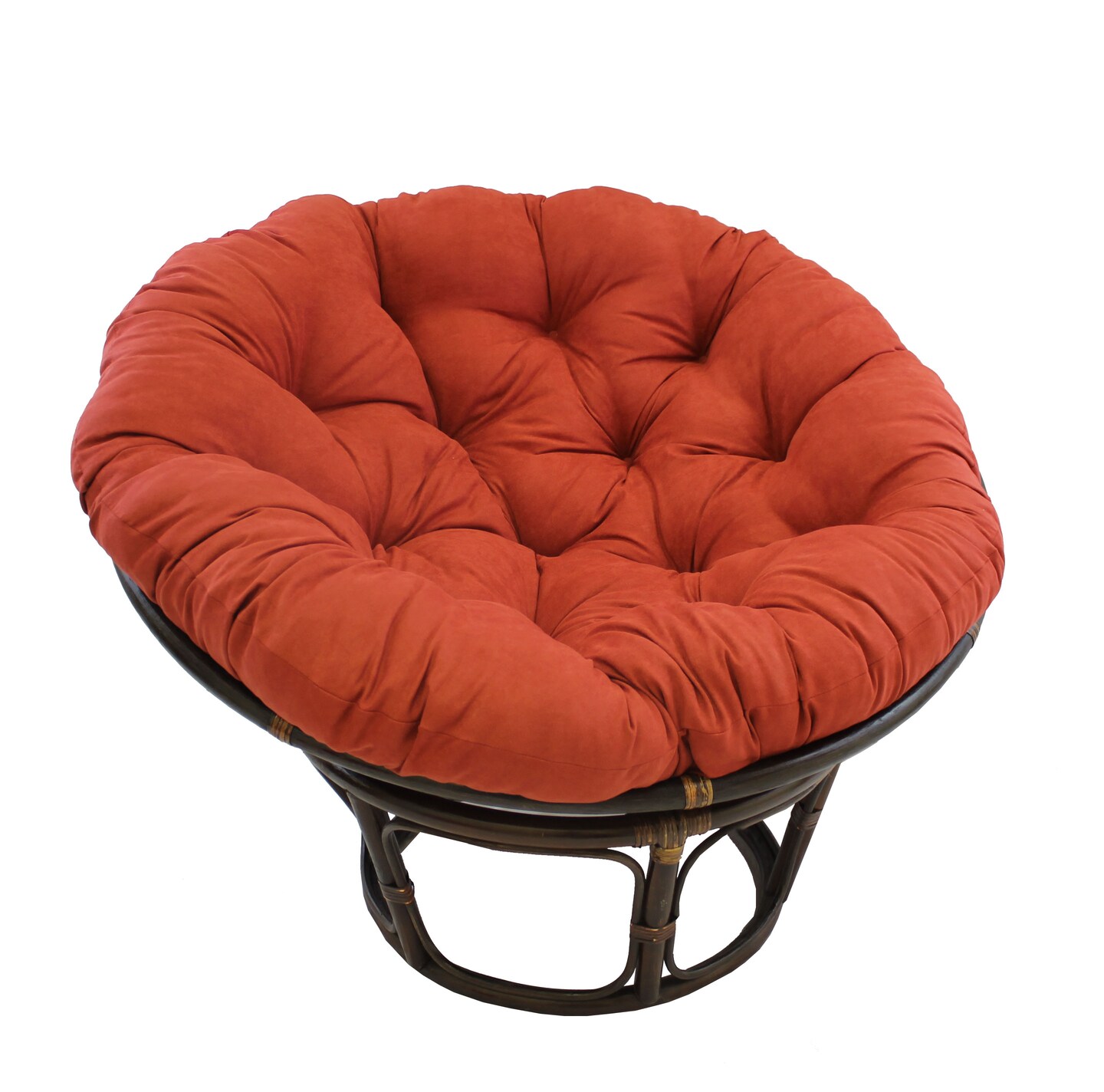 44-inch Solid Micro Suede Papasan Cushion (Fits 42-inch Papasan Frame) - Cardinal Red