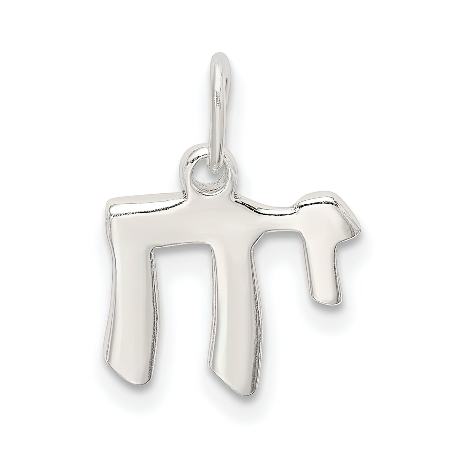 Sterling Silver Chai Charm Jewerly 12mm x 11mm
