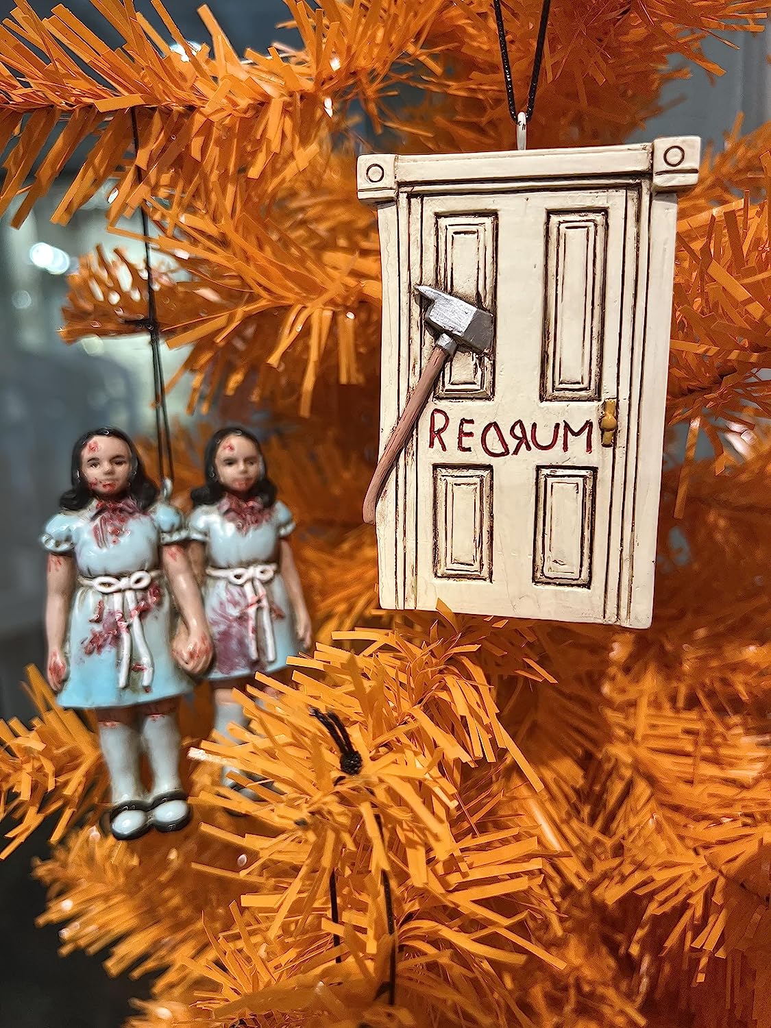Tree Buddees Creepy Door with an Axe Through it Halloween/Christmas Ornaments