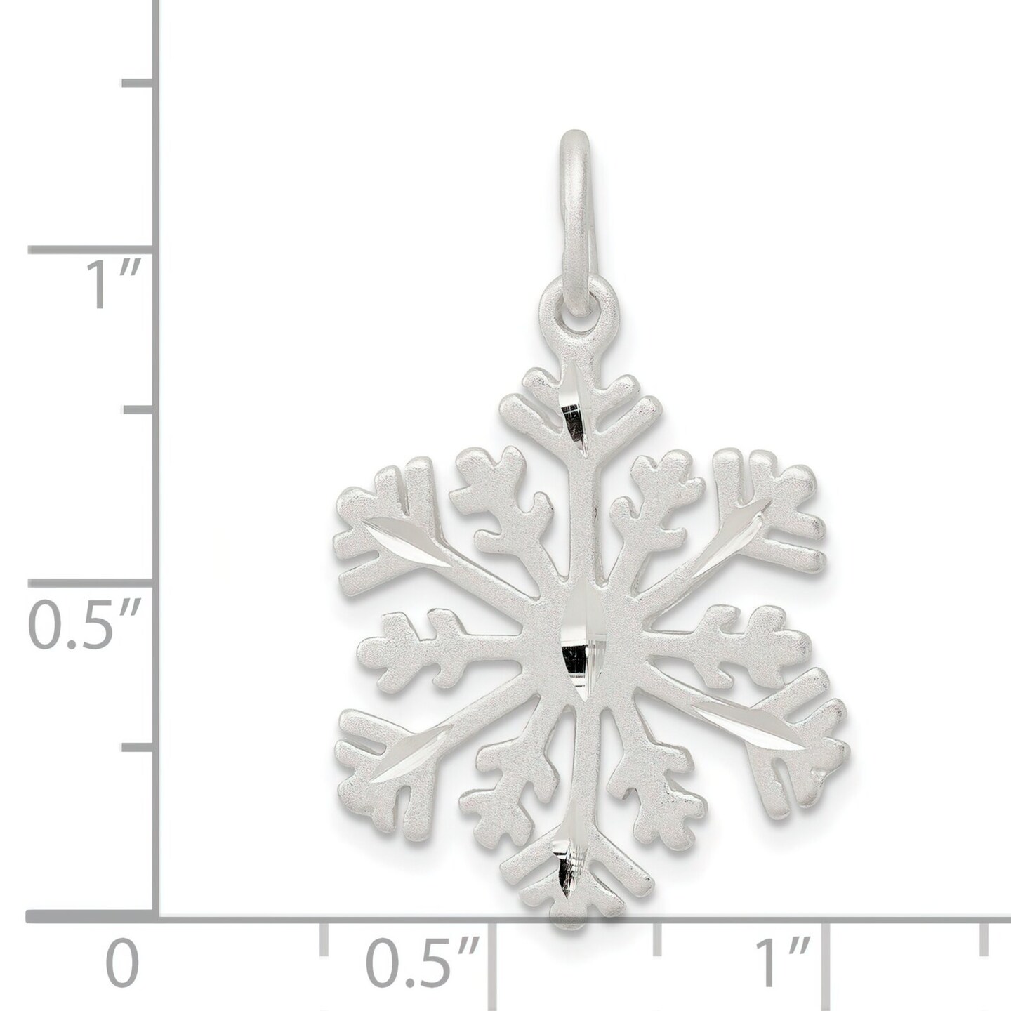 Sterling Silver Snowflake Charm Jewelry FindingKing 28mm x 19mm