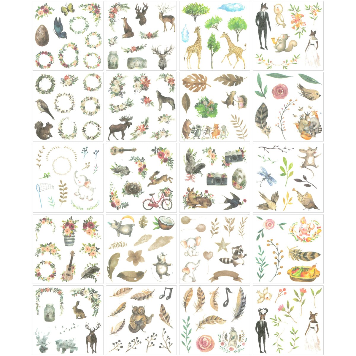 Wrapables Washi Scrapbooking Stickers Box Set