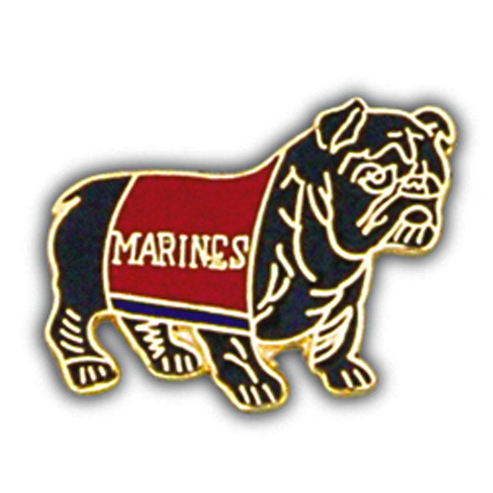 U.S.M.C. Bulldog Pin Black 1&#x22;
