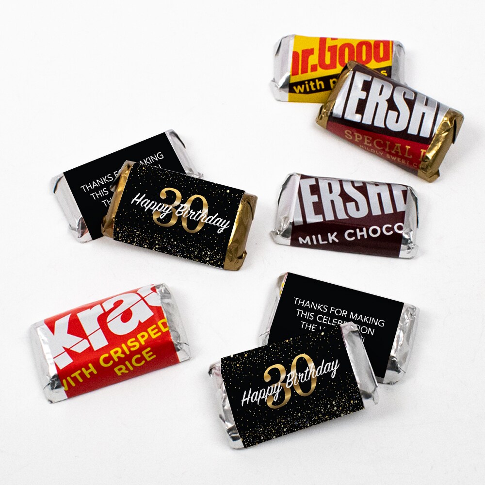 30th Birthday Birthday Candy Party Favors Hershey&#x27;s Miniatures Chocolate