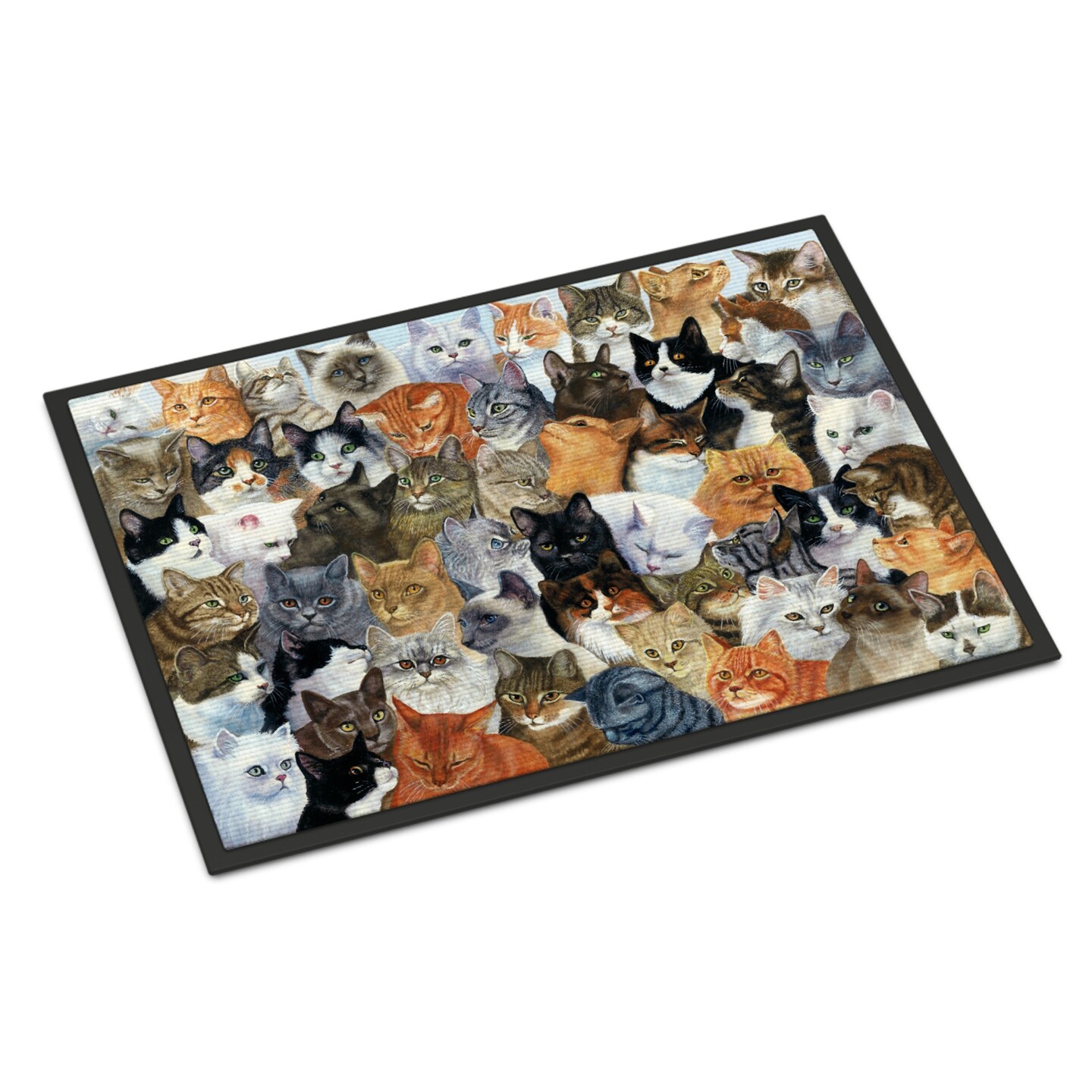 &#x22;Caroline&#x27;s Treasures BDBA0414MAT Cats Galore Indoor or Outdoor Mat, 18&#x22;&#x22; x 27&#x22;&#x22;, Multicolor&#x22;