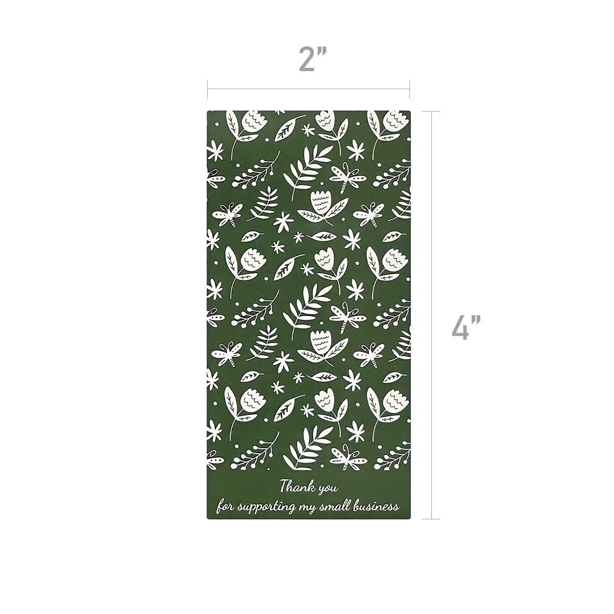 Wrapables 4&#x22; x 2&#x22; Rectangular Thank You Sealing Stickers and Labels for Packages, Boxes, Bags, Small Business, Gifts (100pcs)