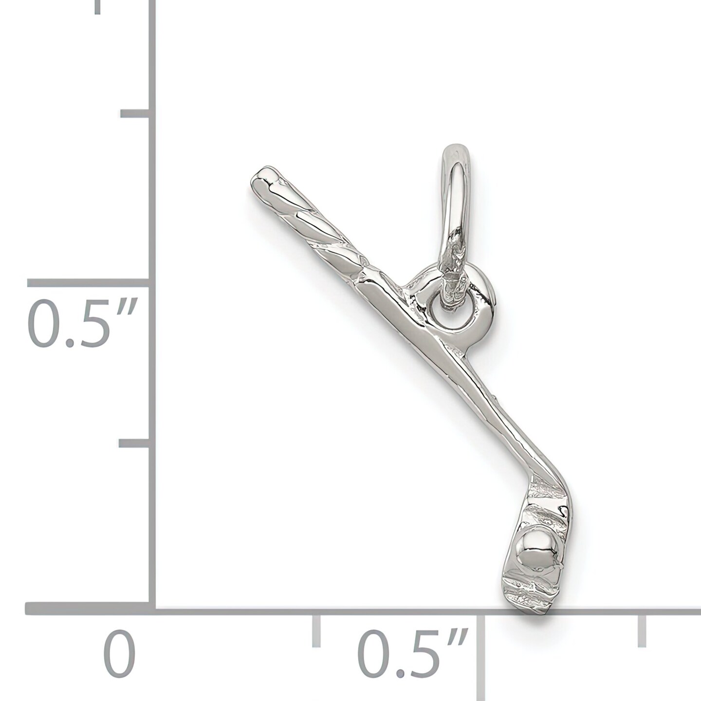 Sterling Silver Golf Club &#x26; Ball Charm Pendant Jewelry 19mm x 10mm