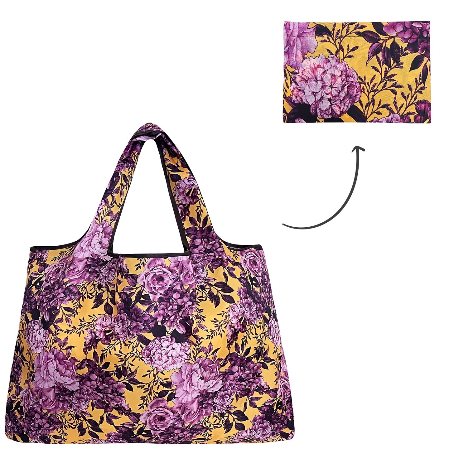 Wrapables Large Foldable Tote Nylon Reusable Grocery Bags