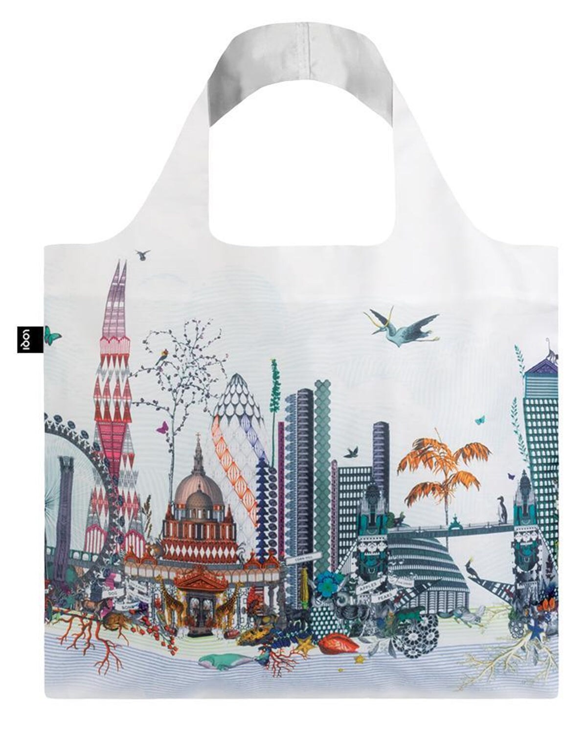 LOQI Artist Kristjana S Williams Interiors Reusable Shopping Bag, O/S, London