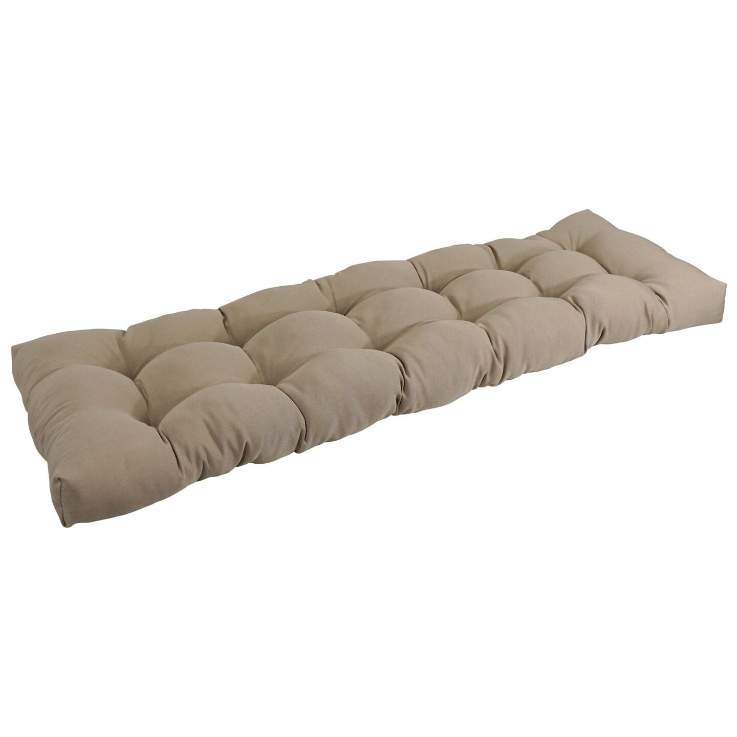 55-inch by 19-inch Tufted Solid Twill Bench Cushion Tan-Color