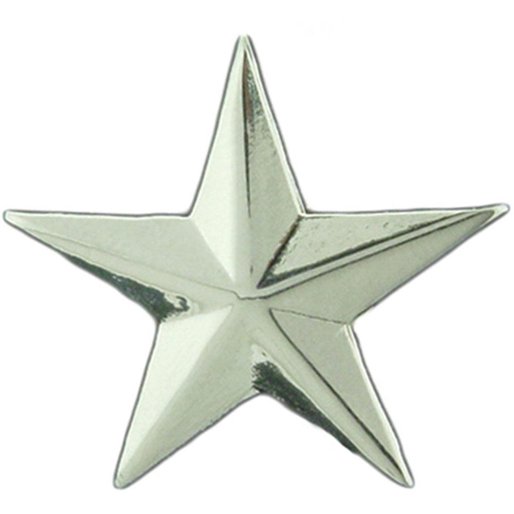 U.S. Army General&#x27;s Star Pin Silver Plated 1&#x22;