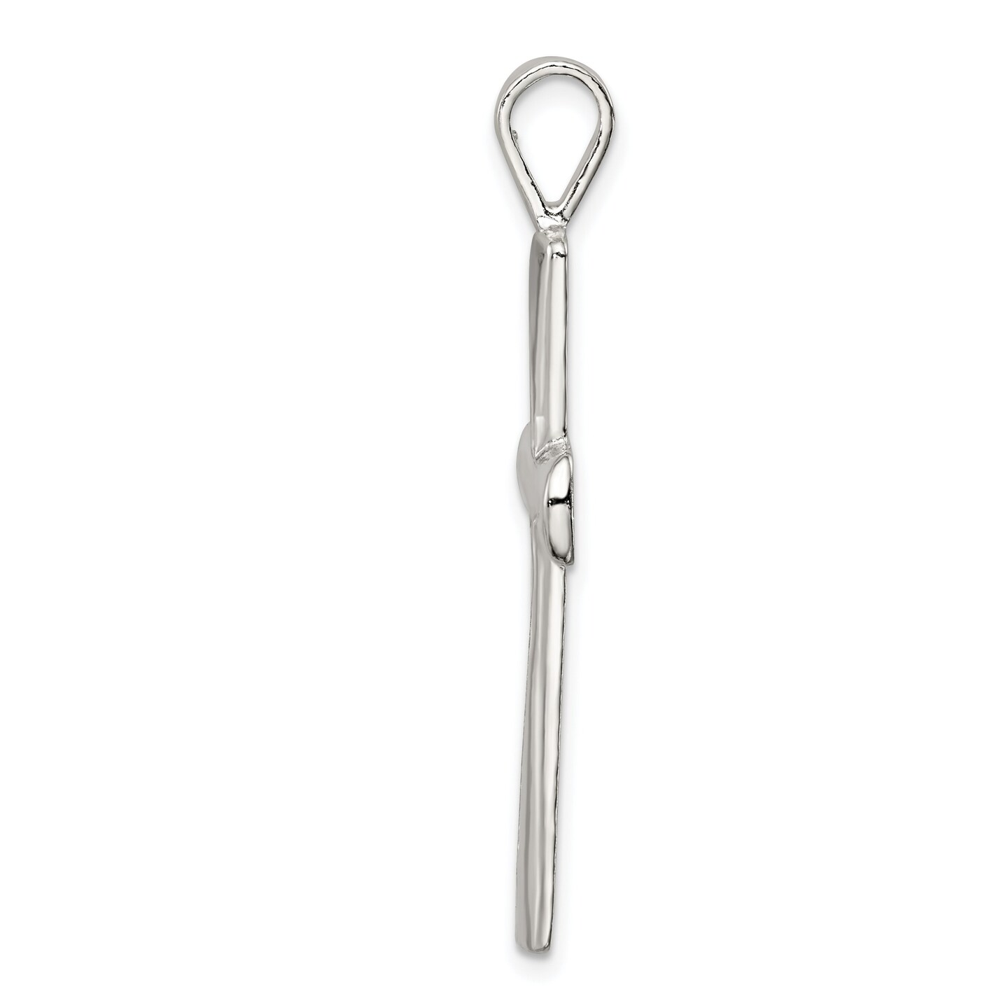 Sterling Silver Cross Charm Religious Jewelry 40mm x 22mm