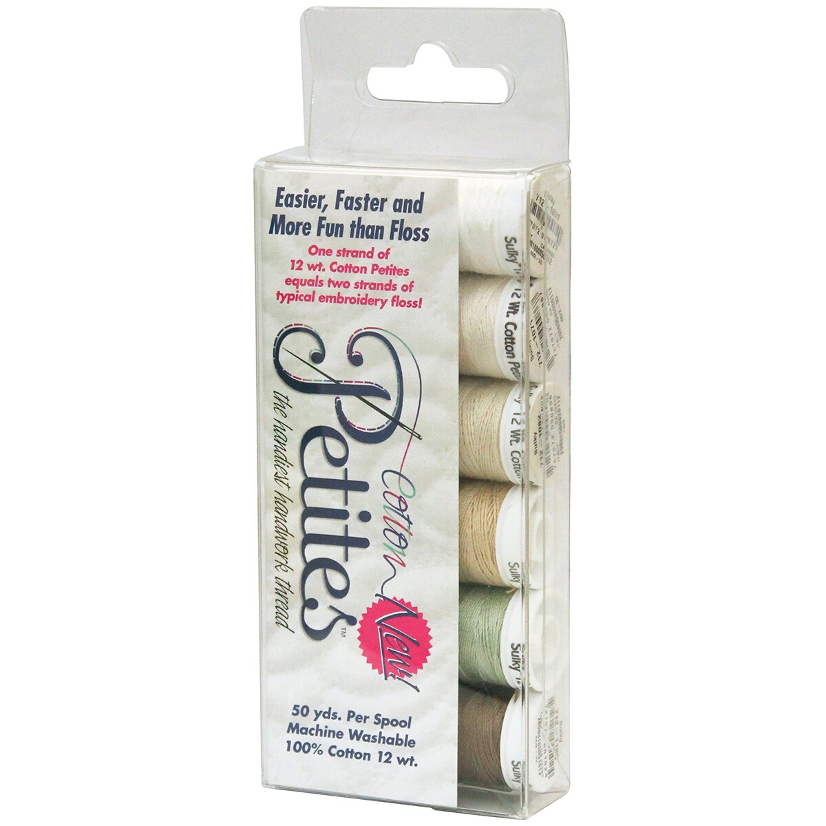 Sulky Sampler 12wt Cotton Petites 6/Pkg-Neutrals Assortment