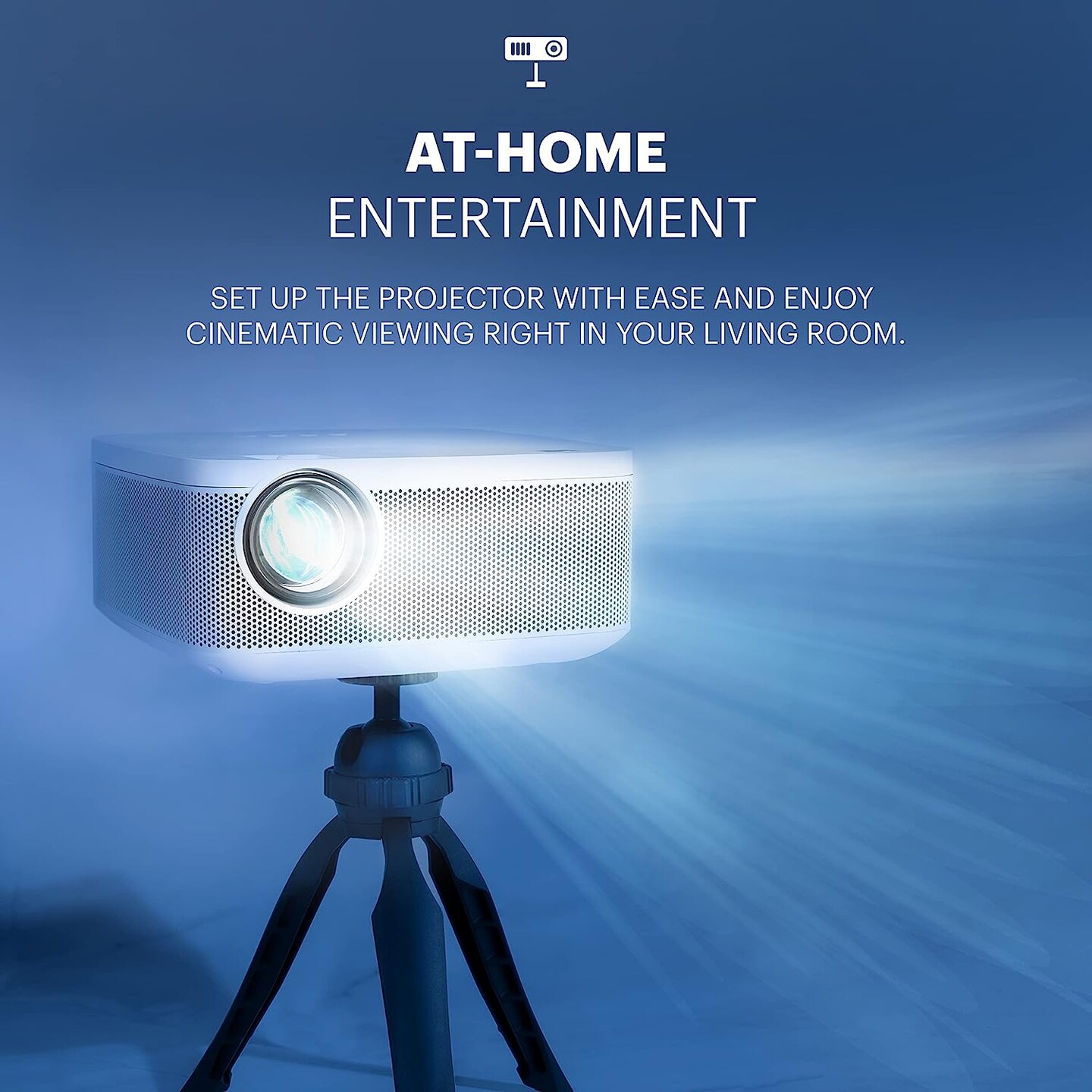 KODAK FLIK X10 HD Multimedia Portable Projector Kit, 1080p Movie Theater Kit with 100&#x201D; Projection Screen