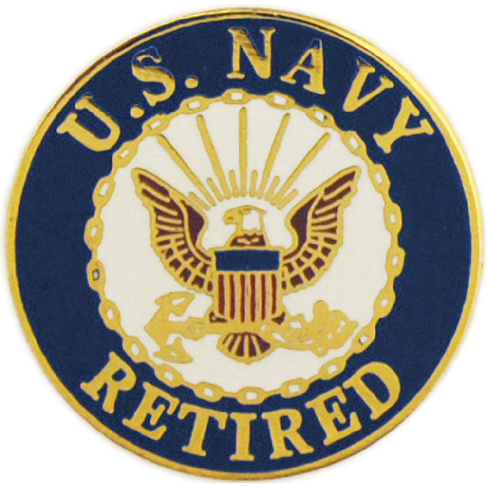 U.S. Navy Logo Retired Pin 7/8&#x22;