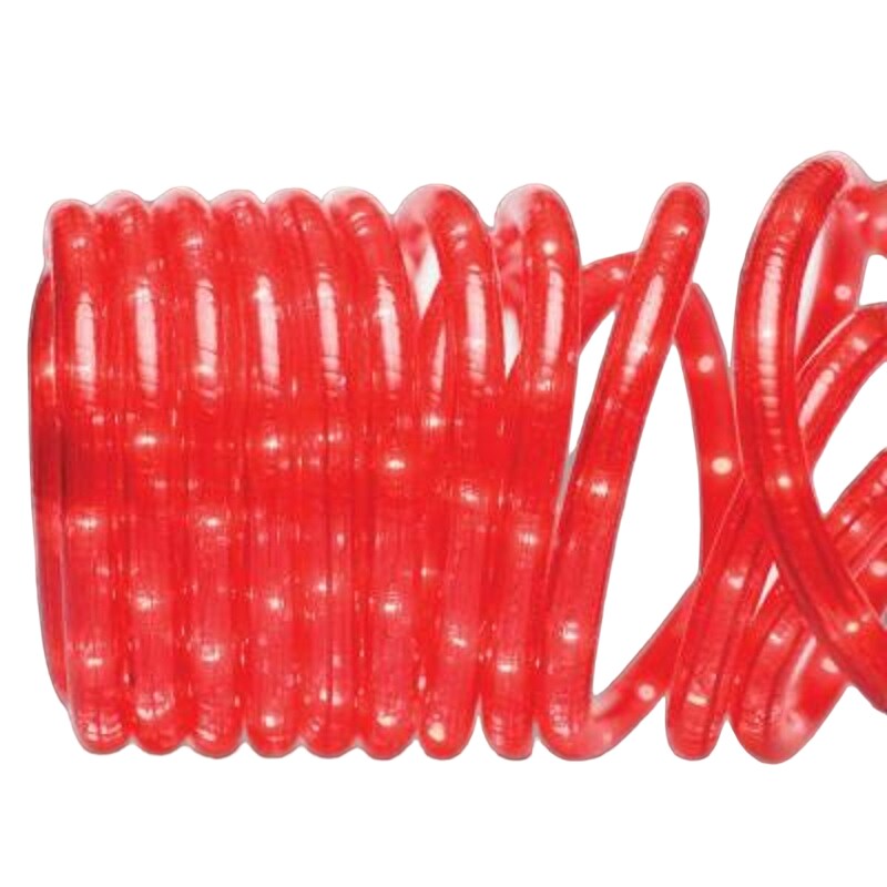 CC Christmas Decor 18&#x27; Red Clear Lights Outdoor Decorative Christmas Rope Lights