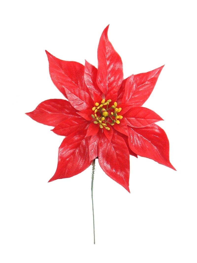 11&#x22; Red Poinsettia Head - 8 Pack, Festive Christmas Floral Accents for Wreaths, Garlands, and Arrangements &#x2013; Indoor &#x26; Outdoor Use &#x2013; 2024 Christmas Collection, Floral Home by Artificial Flowers