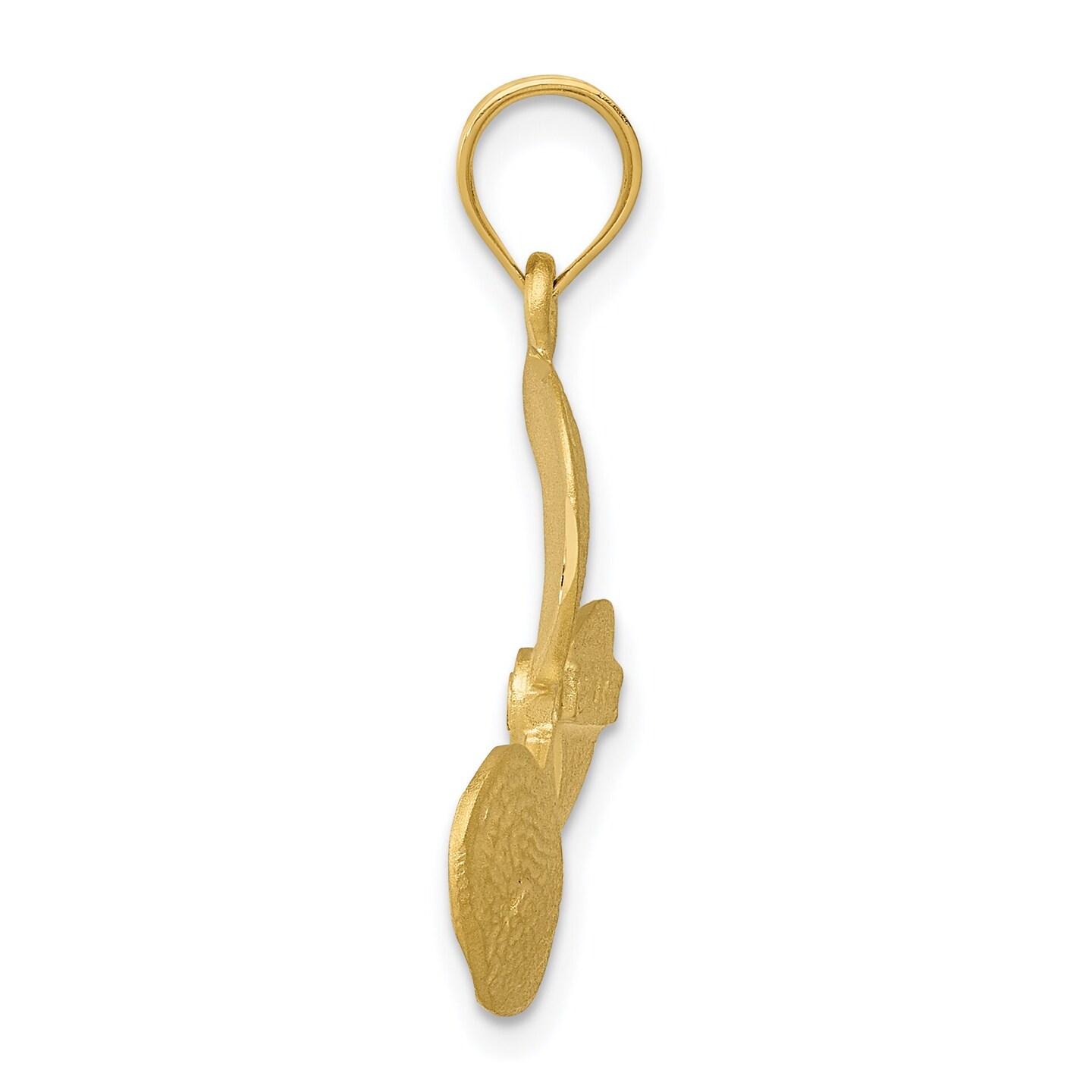 14K Gold 3 Blade Ship Propeller Charm Sailing Pendant Jewerly 26mm x 20mm