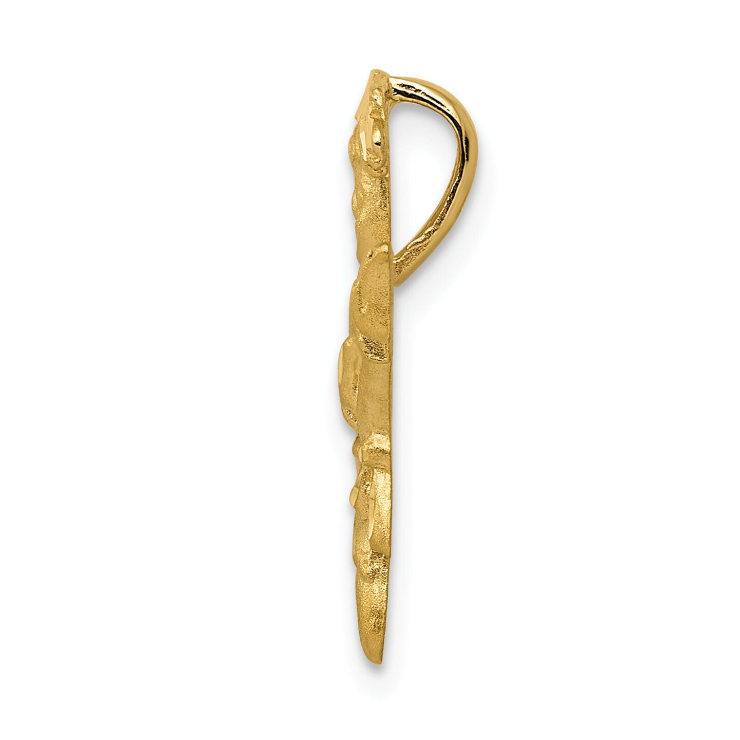 14K Gold Kicking Karate Girl Charm Martial Artist